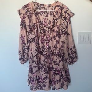 Free people, pink and purple floral dress size small